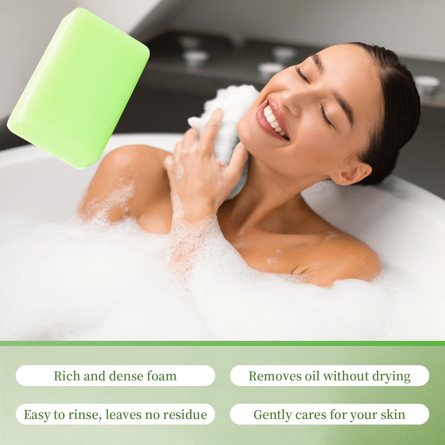 Lot De 2 Savons À L’arbre À Thé, Savon Nettoyant – Pour Visage, Corps Et Mains. Nettoyage En Profondeur, Contrôle Du Sébum, Apaisement, Hydratation Et Réparation Cutanée - 3