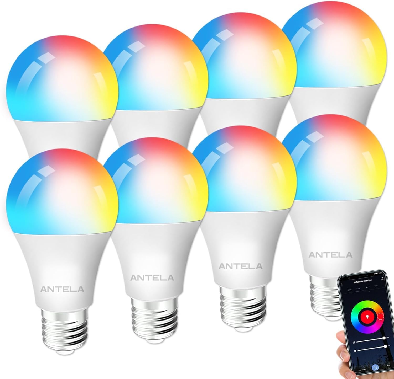ANTELA Bombilla LED Inteligente WiFi 10W/806 LM/E27