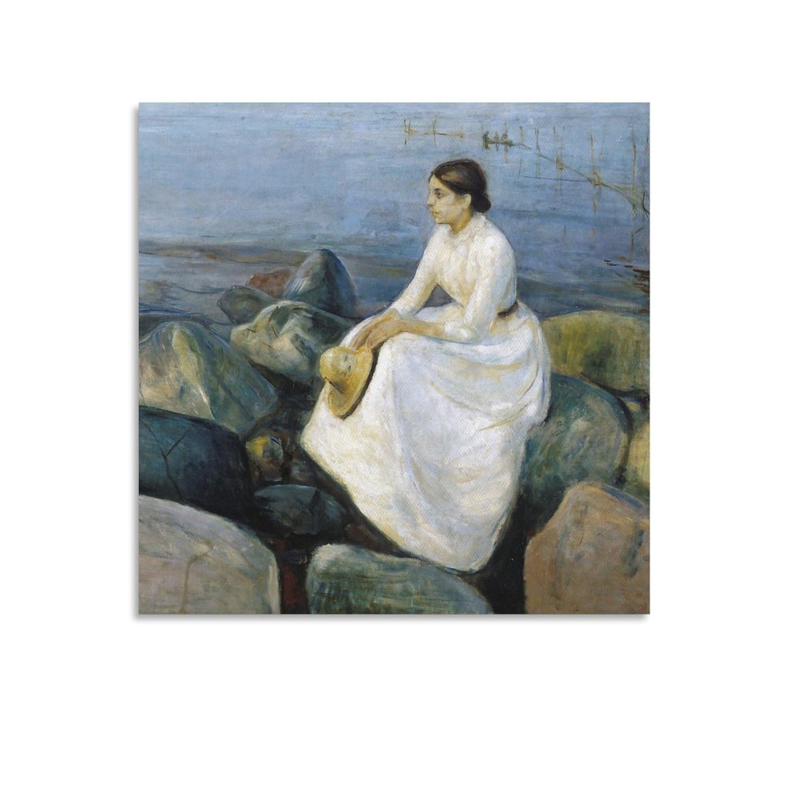 Amazon.co.jp: Edvard Munchエドヴァルド・ムンク絵画作品印刷 『浜辺