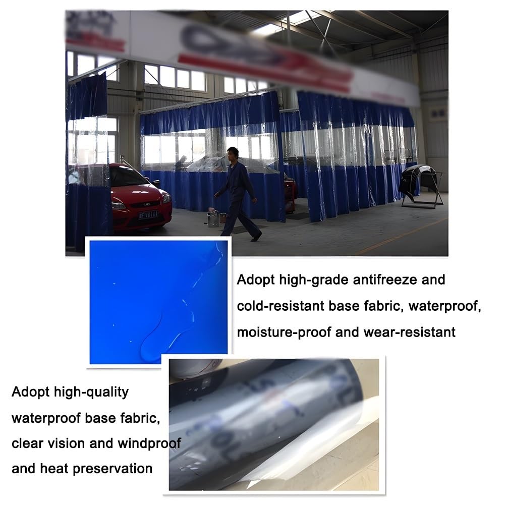 Partición impermeable resistente con ojales, vinilo industrial para lavado de coches, fábricas, patios al aire libre y uso comercial, solución divisora resistente a la intemperie