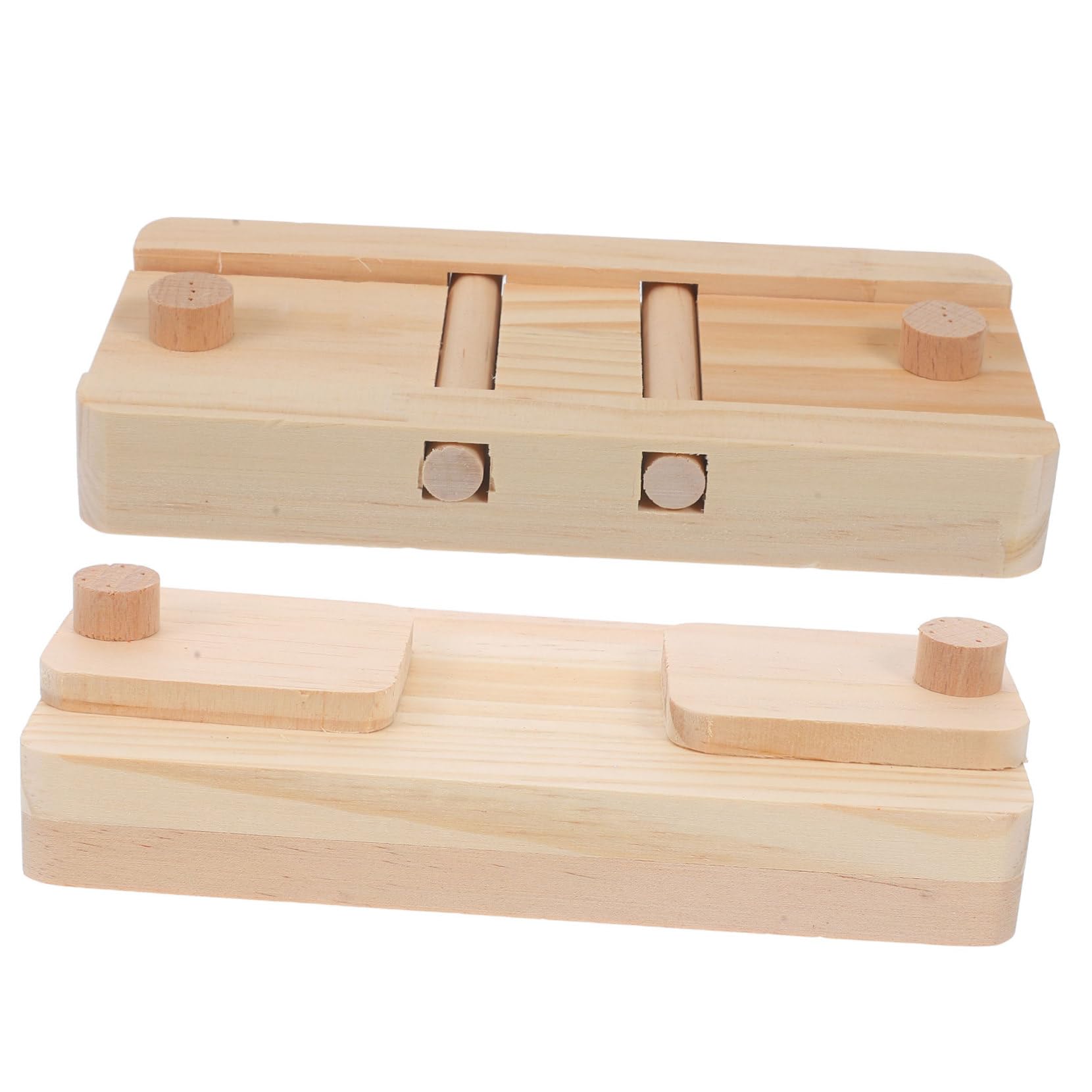 BESPORTBLE 8piezas Juguete De Madera para Pequeñas Puzzle De Snacks para Conejos y Hámsters Estimula La Alimentación Resolución De Problemas Comedero Natural y Seguro