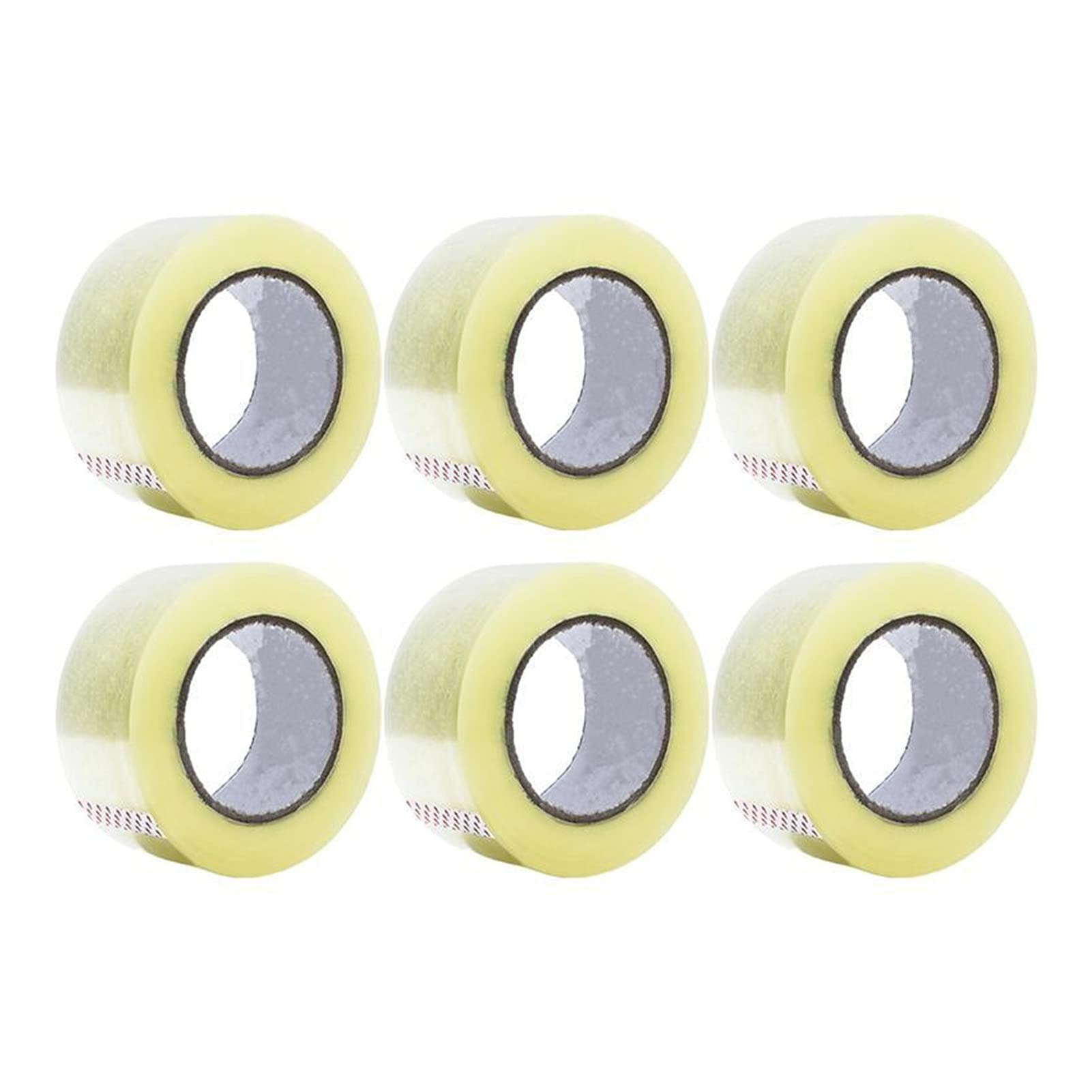 6 Rolls Backging Transparent Tape -Delicate Adesivo portatile trasparente nastri in colla Imballaggio Etichetta di sigillatura Abito nastro per ufficio Scuola HomeWorkshop Usi ( Length : 4.5cmX50M )