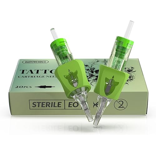 Wormhole Tattoo Cartridge Needles 11RM Needle Cartridge Standard 11 Round Magnum Tattoo Needles 20PCS Disposable Finger Ledge Cartridges 3.5MM Taper for Tattoo Gun Tattoo Supplies 1011RM
