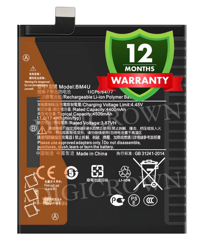 Image of Original BM4U Battery Compatible for Xiaomi Redmi K30 Ultra (M2006J10C) - (4500mAh) - 1 Year Warranty DF7