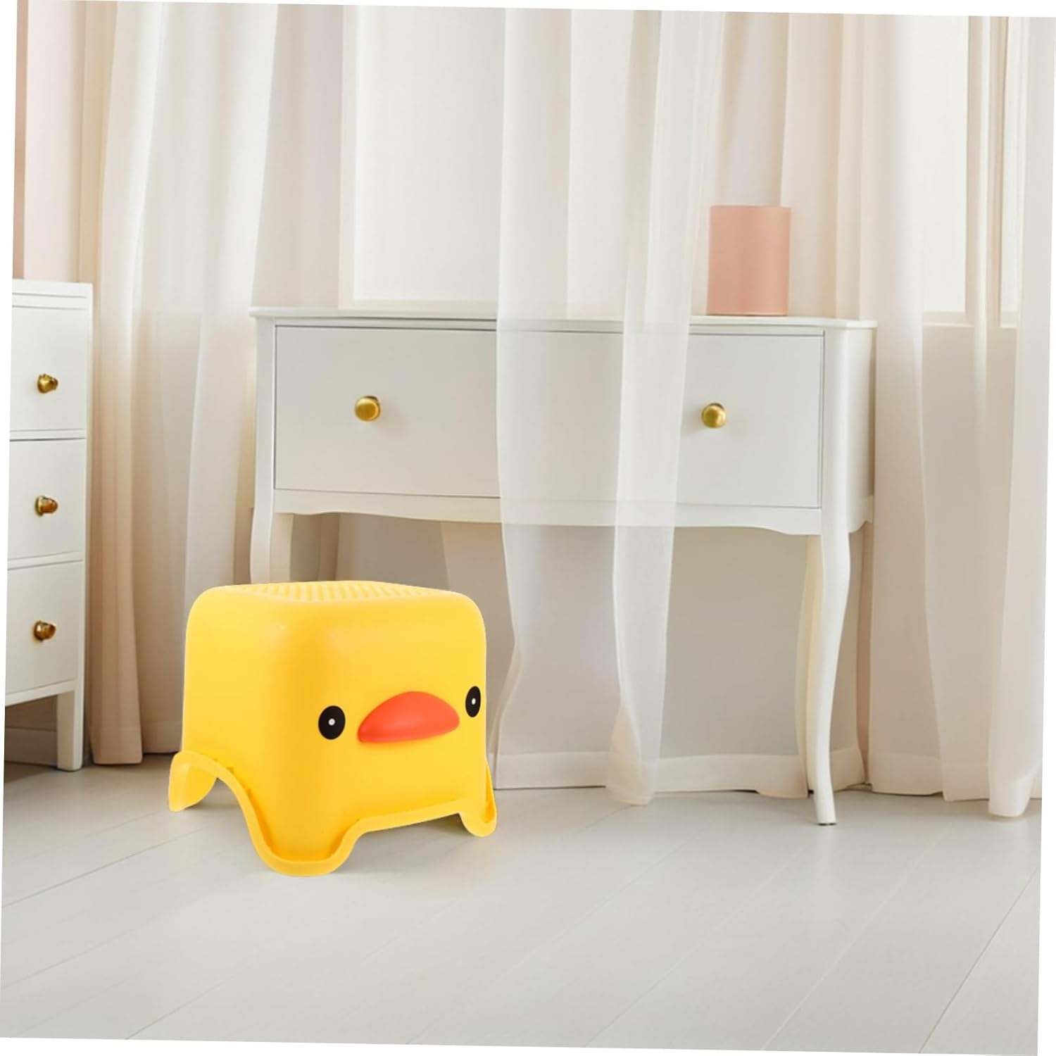 Duck Shape Stool Portable Multi-Functional Boy Step Stool Lightweight and Reliable for Bedroom Kitchen Bathroom Use Fun Design Encourages Boy Girl Independence
