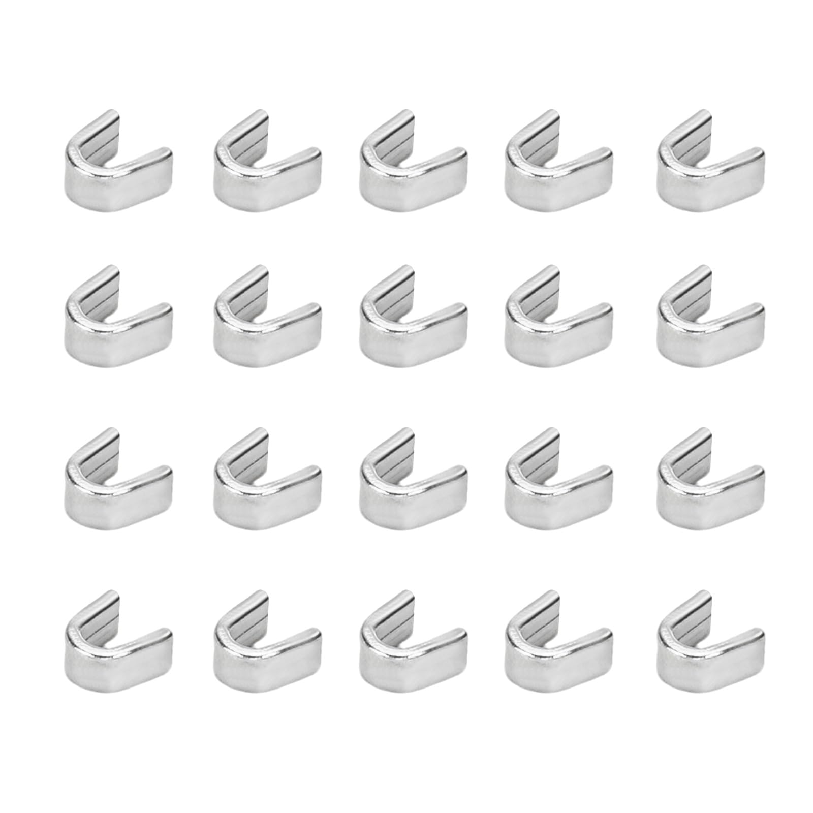 YELARXI Zipper Repair Kit, Zipper Slider Retainers #5 U Shape Top Stoppers Open-End Bottom Top Stops Fit for Bags Coats Jacket Metal Zip Repair Sewing
