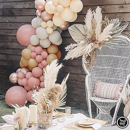 Kit De Guirnalda De Arco De Globo De 96 Piezas Decoración De Albaricoque Rosa Retro Juego De Globos De Látex De Bricolaje Adecuado Para Bodas, Compromisos, Aniversario, Decoraciones De Cumpleaños