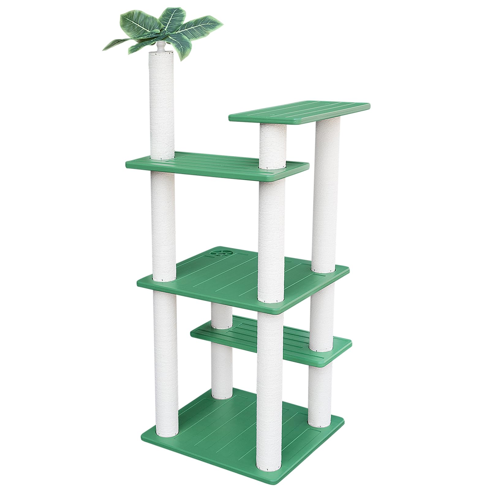 MAOHEGOU 56 Inches Large Outdoor Waterproof Cat Tower, Multi-Level Cat Tree, for Outside and Indoor Cats, with PVC Board and Cat Scratching Posts