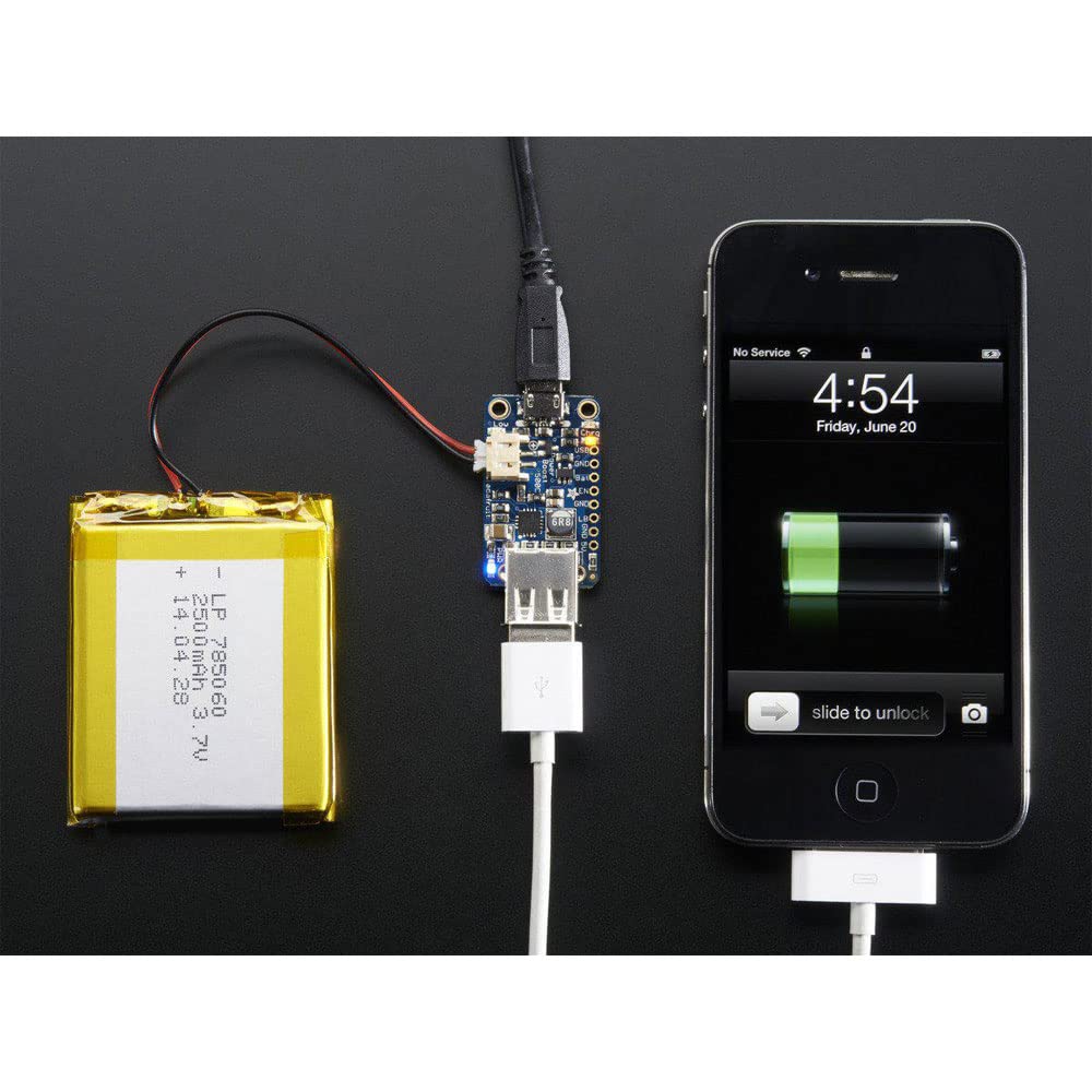 Adafruit PowerBoost 500 USB Charger Recharge/Boost 3.7V Li-Po to 5V @500mA+