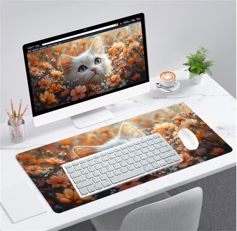 Tapis souris XXL lavable pour protéger le bureau et stabiliser le clavier