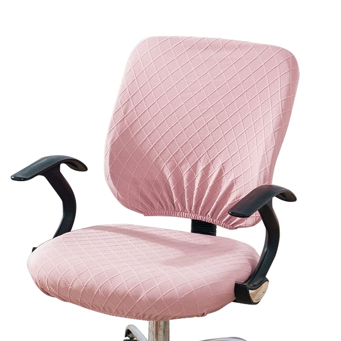 Funda para silla de oficina, extensible, gruesa, universal, funda para silla de ordenador, lavable, color rosa