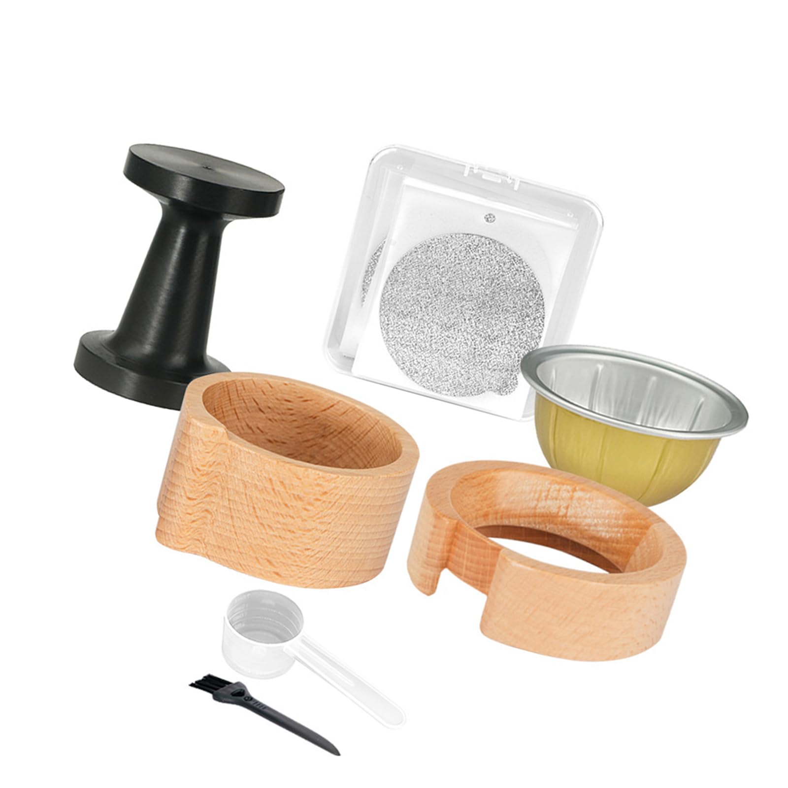 Xjdzineq Coffee Pods Filler Set Simple to Use Tamper Refill Accessory Refilling Tool Refiller