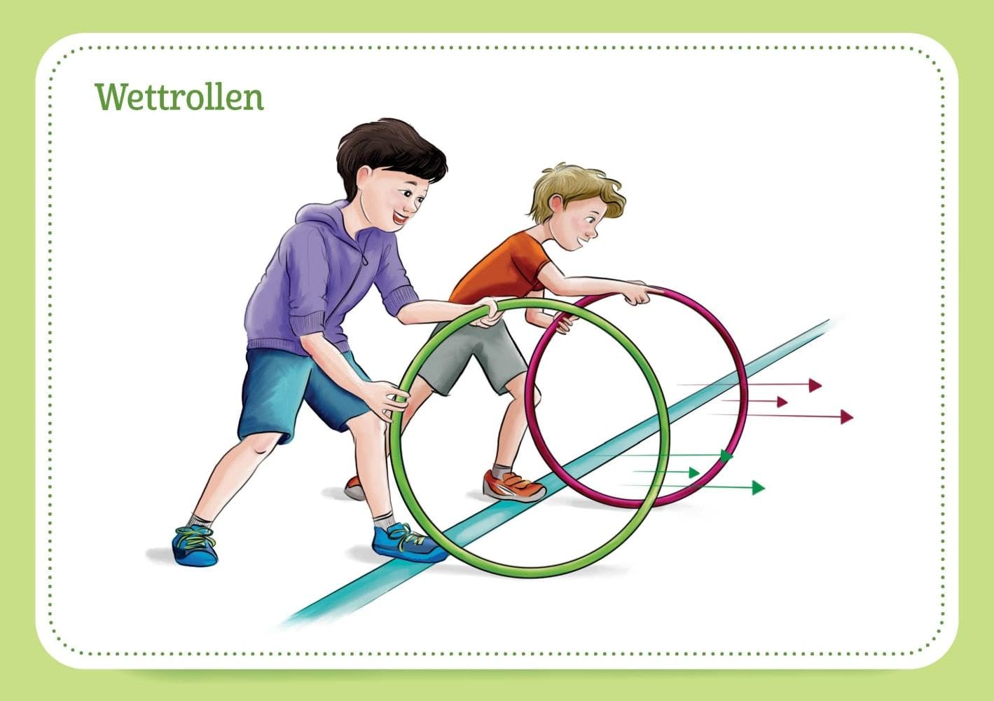30 Hula-Hoop-Spiele für die Grundschule: Bildkarten zu Bewegungsspielen mit Reifen für Sportunterricht und Kinderturnen. Von schnellen Aufwärmspielen ... und innere Balance. 30 Ideen auf Bildkarten)