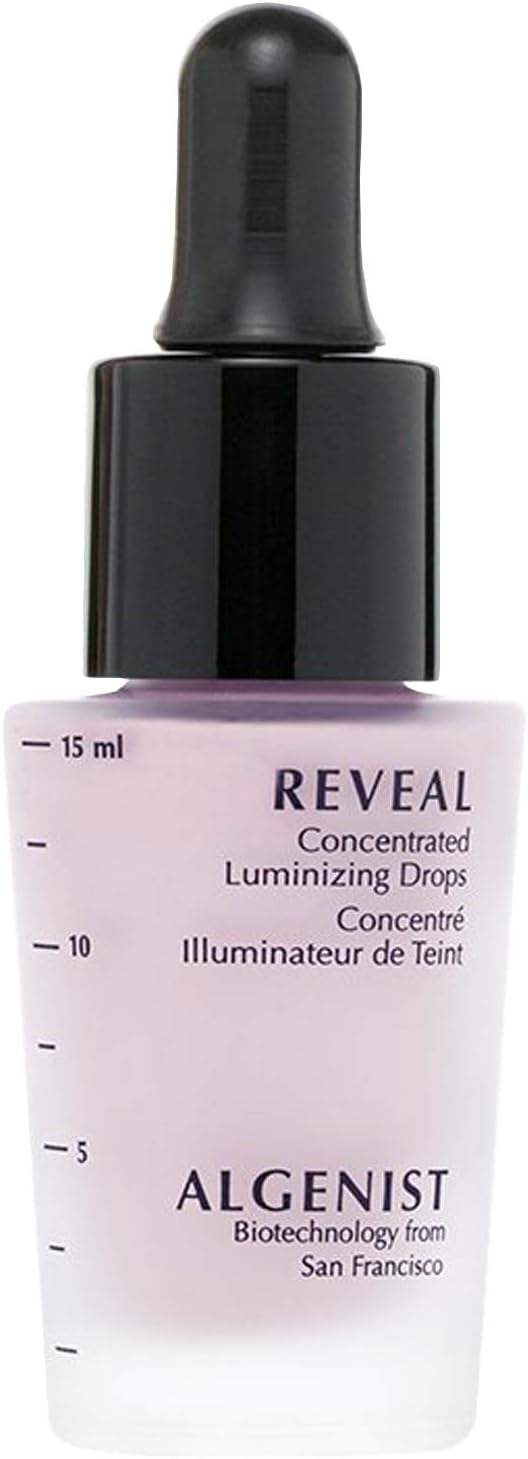 Algenist REVEAL Concentrated Luminizing Drops, Rose - Long-Wearing Liquid Luminizer with Pink Pigments - Lightweight Highlighter - Non-Comedogenic & Hypoallergenic (15ml / 0.5oz)