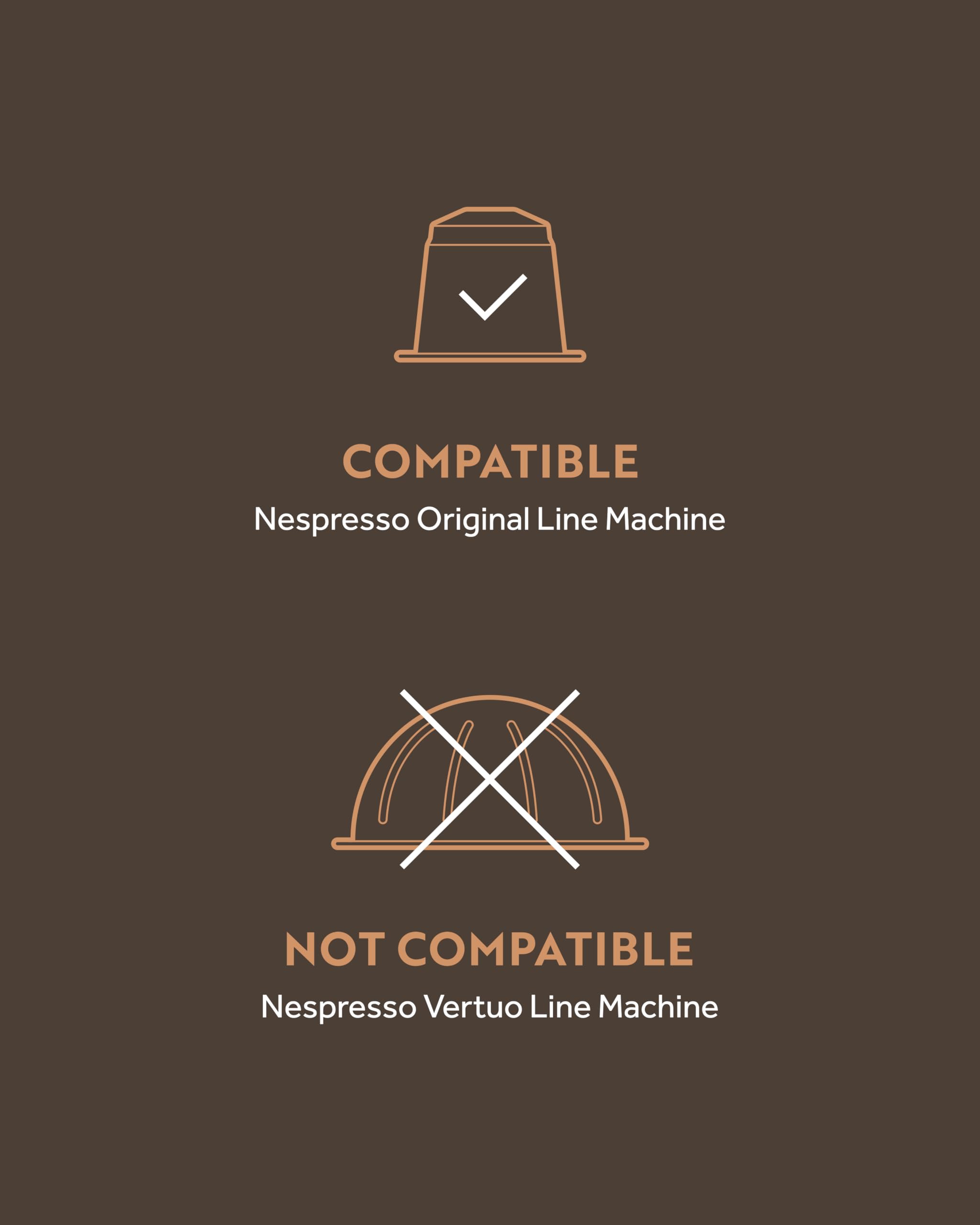 ROSSO CAFF Espresso Coffee Pods for Nespresso Original Machines - 80 Capsules Dark Roast Intense Pack 4 Strong — view 4