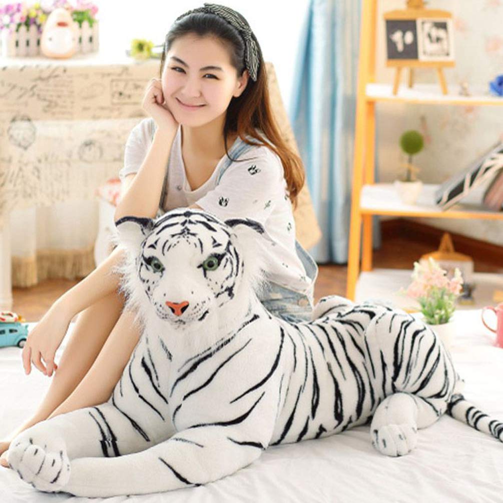 Amazon.co.jp: YABINA TOYS タイガーぬいぐるみ ホワイト虎