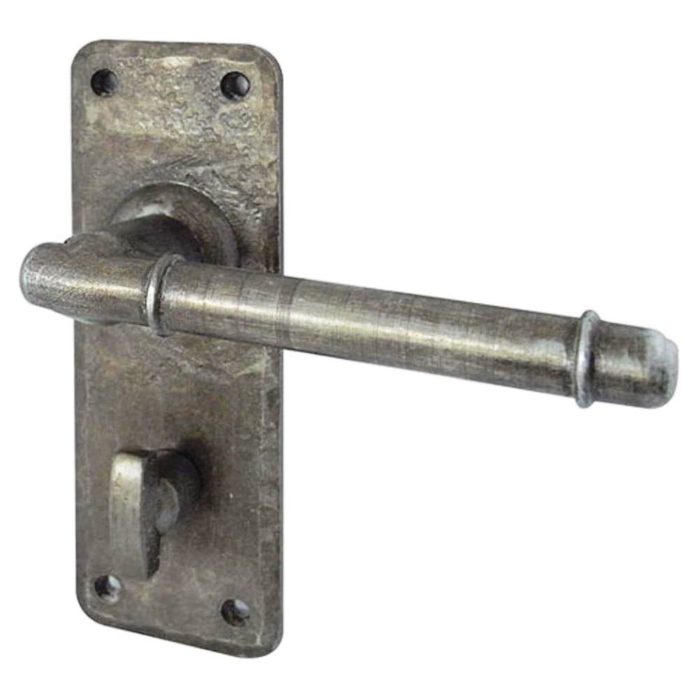 Lever on Backplate Bathroom Handle HF100B Belfry Antique Pewter from EUROART