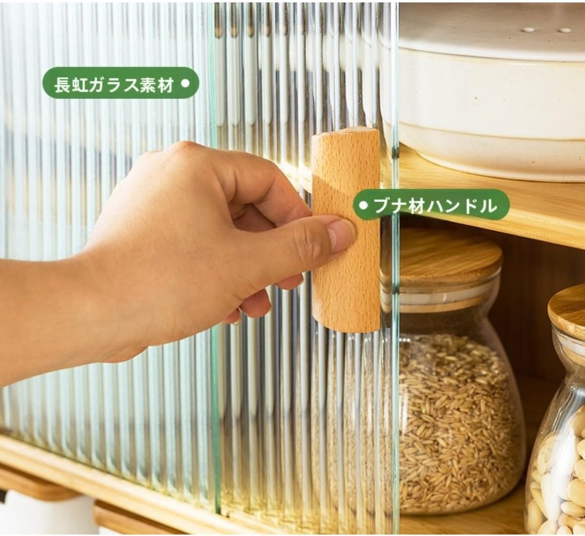 Geyaziu キッチン収納デスクトップ収納竹製キッチンカウンターカップ