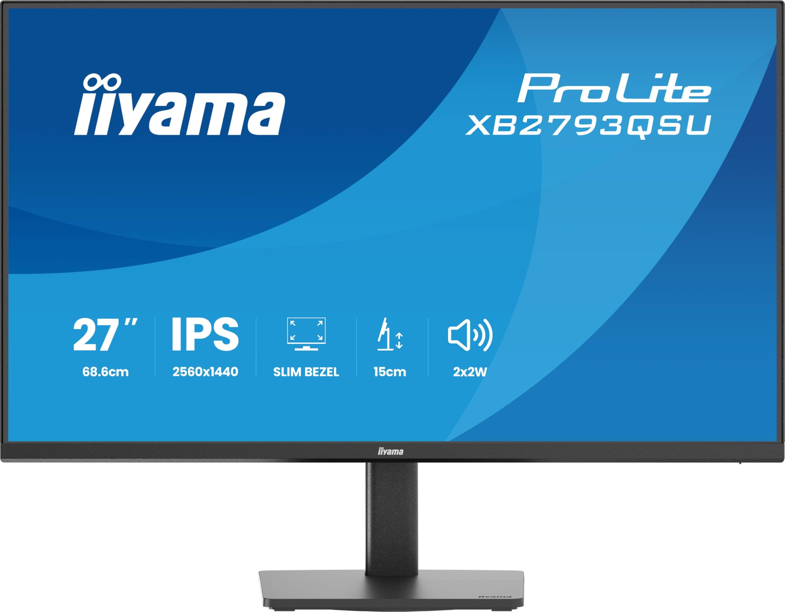 Iiyama Blue/Light Prolite Xb2793qsu-B1 Computer Monitor 68.6 Cm (27") 2560 X