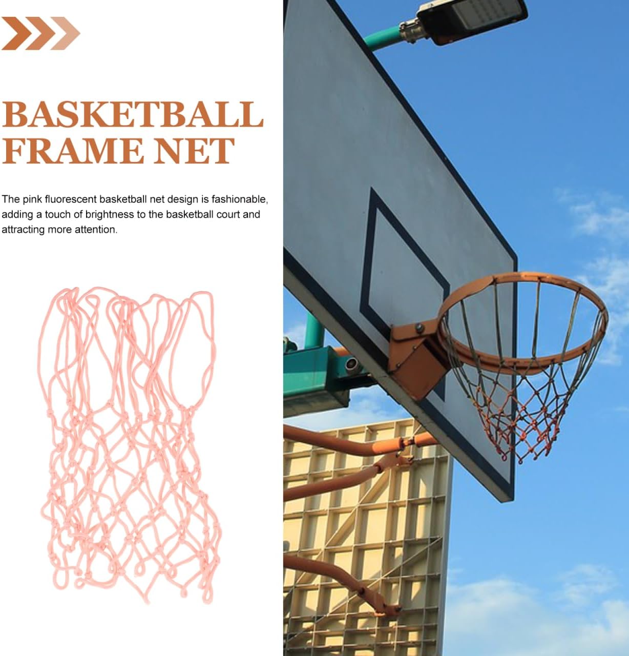 Glow in the Dark Basketball Net Replacement Luminous Basketball Netting for Hoop Outdoor Frame Net Easy Install Weather Resistant for Standard Rims