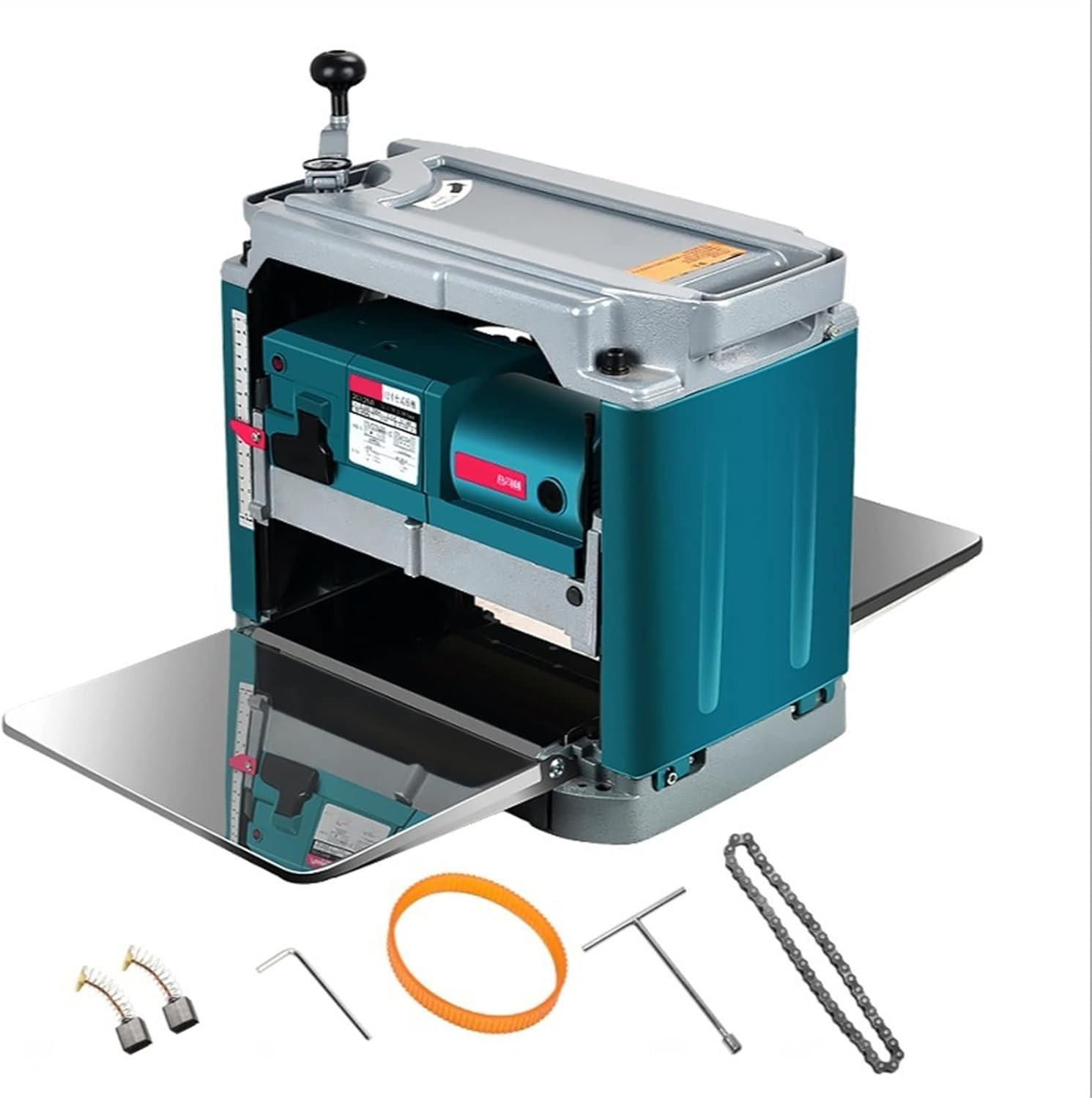 12 Inch Woodworking Carpentry DIY Surface Thicknesser Machine Electric Planer Wood Thickness Planer MINGPING (Color : Machine)