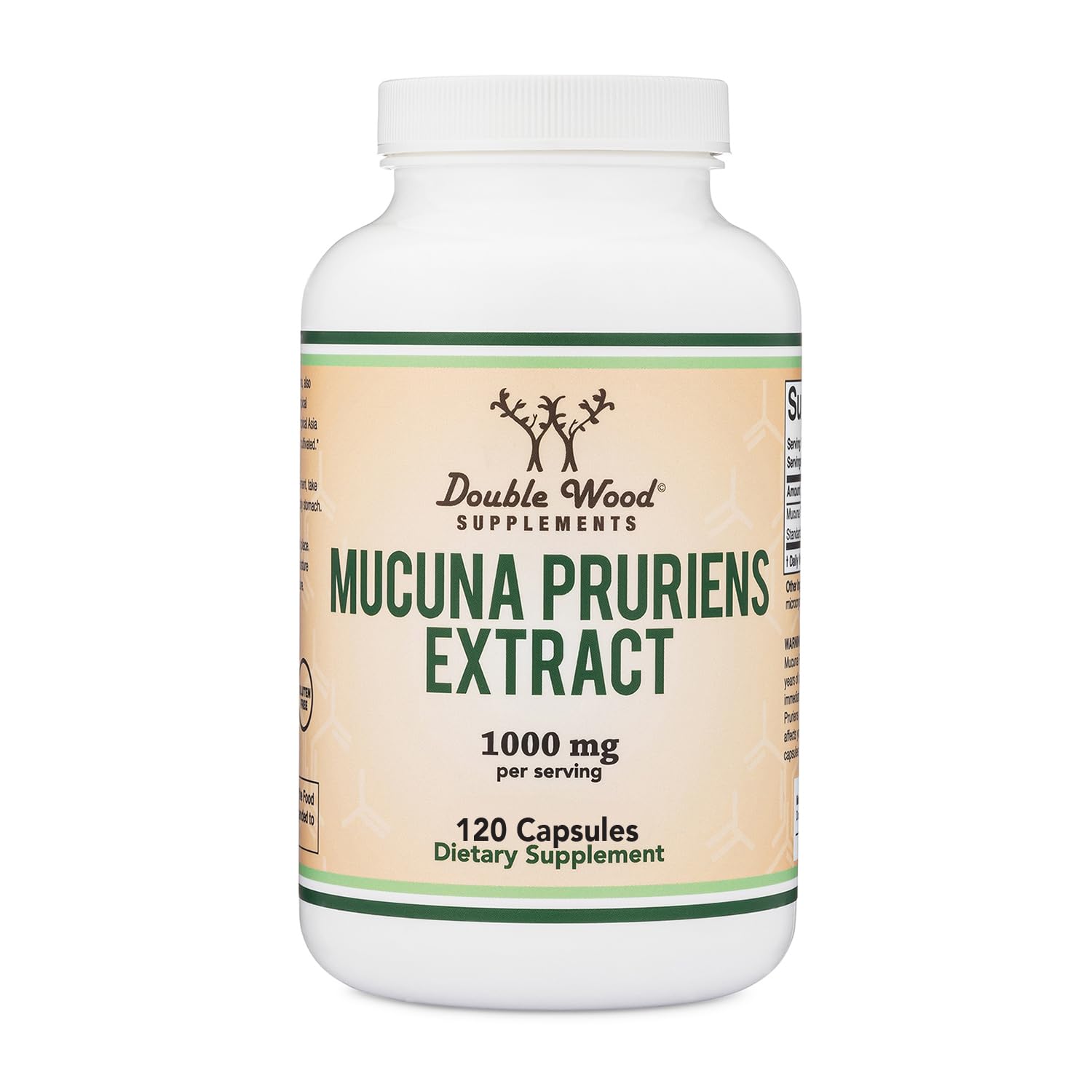 Mucuna Pruriens Extract 20% L-Dopa, Mood & Energy, 60 Servings 120 Count (Pack of 1)