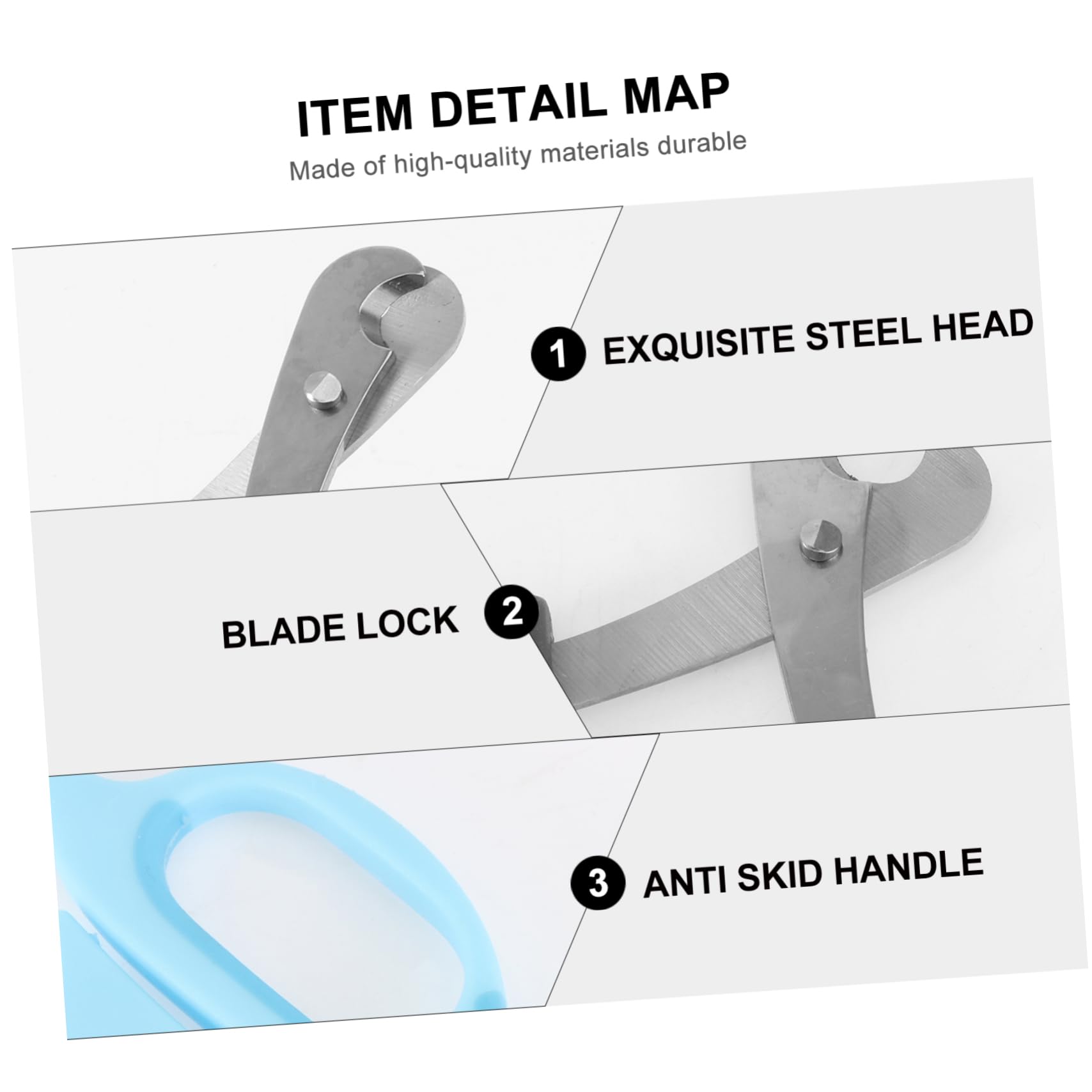 VICASKY Stainless Steel Cat Nail Trimmer Pet Nail Clippers Kitten Supplies Dematting Comb for Cats