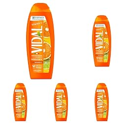 Offerta Vidal - Docciaschiuma Vitamina C, Formula Energizzante, Fragranza di Arancia e Lime, Dermatologicamente Testato, 250ml (Confezione da 5) in sconto oggi