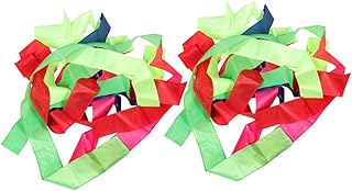 Unomor Kite Decorating Kit Kite Tube Tail 2Pcs Colorful Kite Long Tail Kite Accessory Streamer Kite End Ribbon DIY Kite Ribbon Decoration Colorful Kite Tail