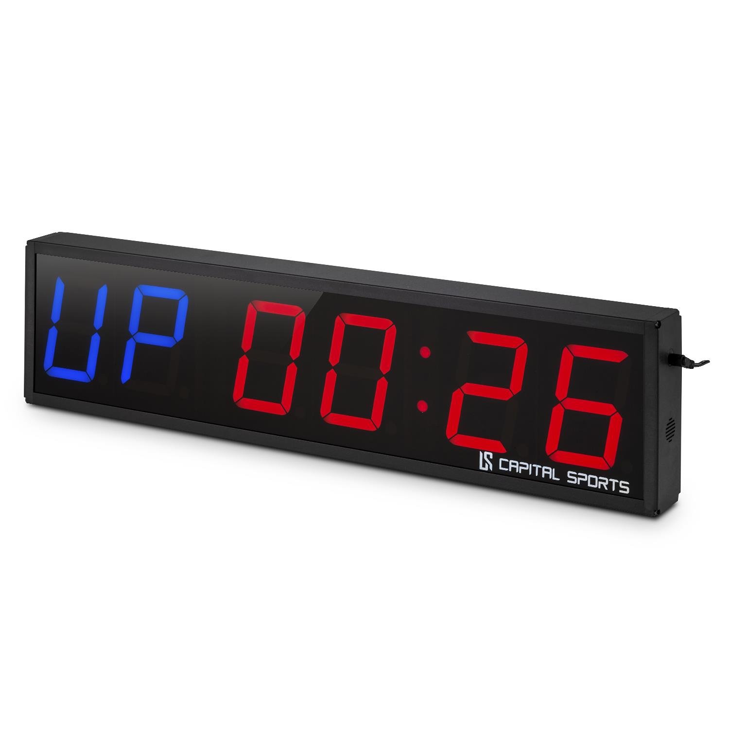 Capital Sports Timeter - cronómetro, cronómetros Deportivos, cronómetro Mesa, Señal Sonora, Mando Distancia, Ideal Entrenamiento Circuito, Rondas, Series, Memoria 14 Tiempos programados 2.0-6 Dígitos