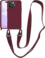 Vista 48 de Funda compatible con iPhone 13 Pro con cordón, funda cruzada para iPhone con correa 13 Pro, ajustable, a prueba de golpes, protección contra caídas