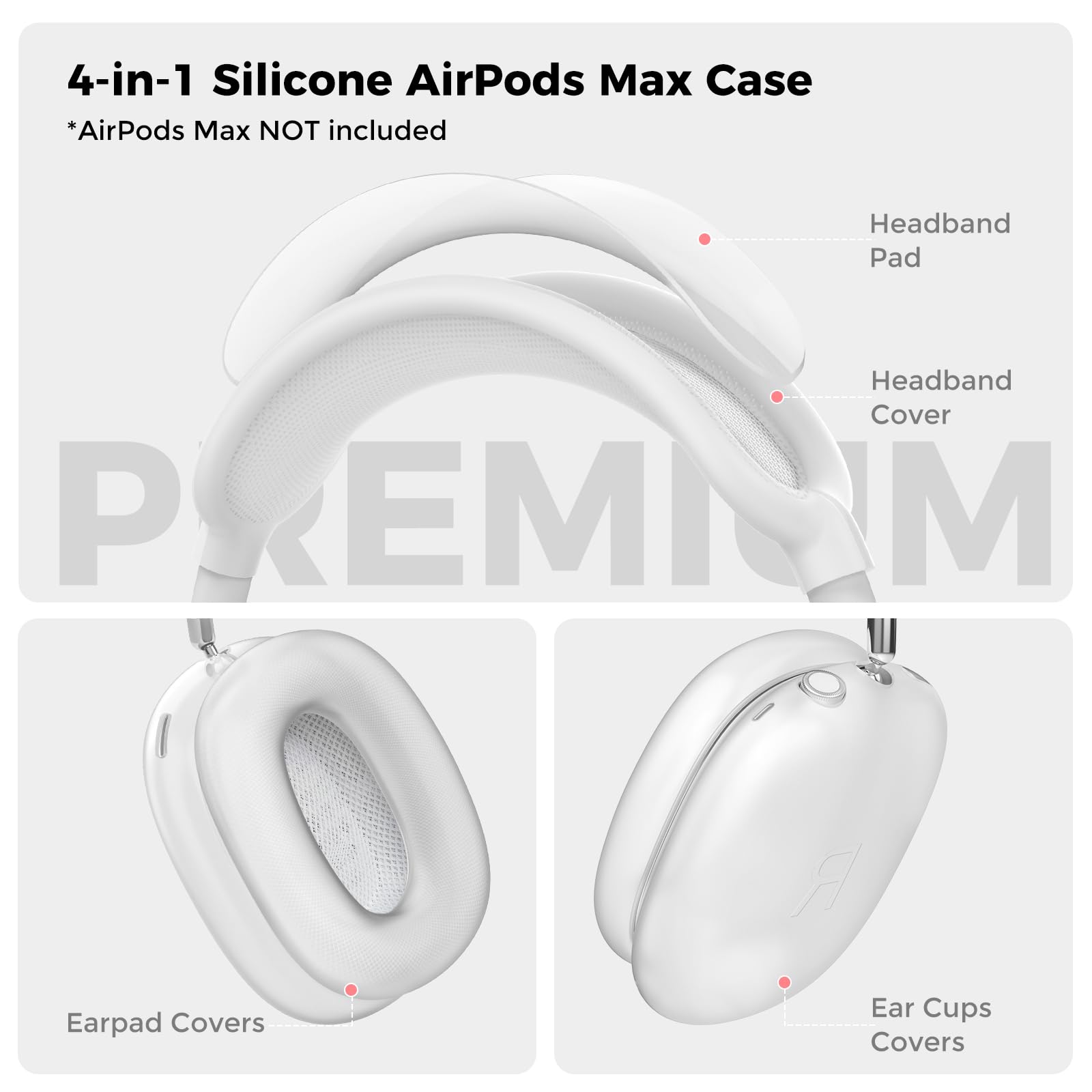Amazon.com: AHASTYLE Silicone Case for AirPods Max Headphones (USB