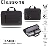 Classone TL5000 Workout 15.6 Waterproof Fabric,Macbook Mac Air, Notebook, Laptop Handbag-Black