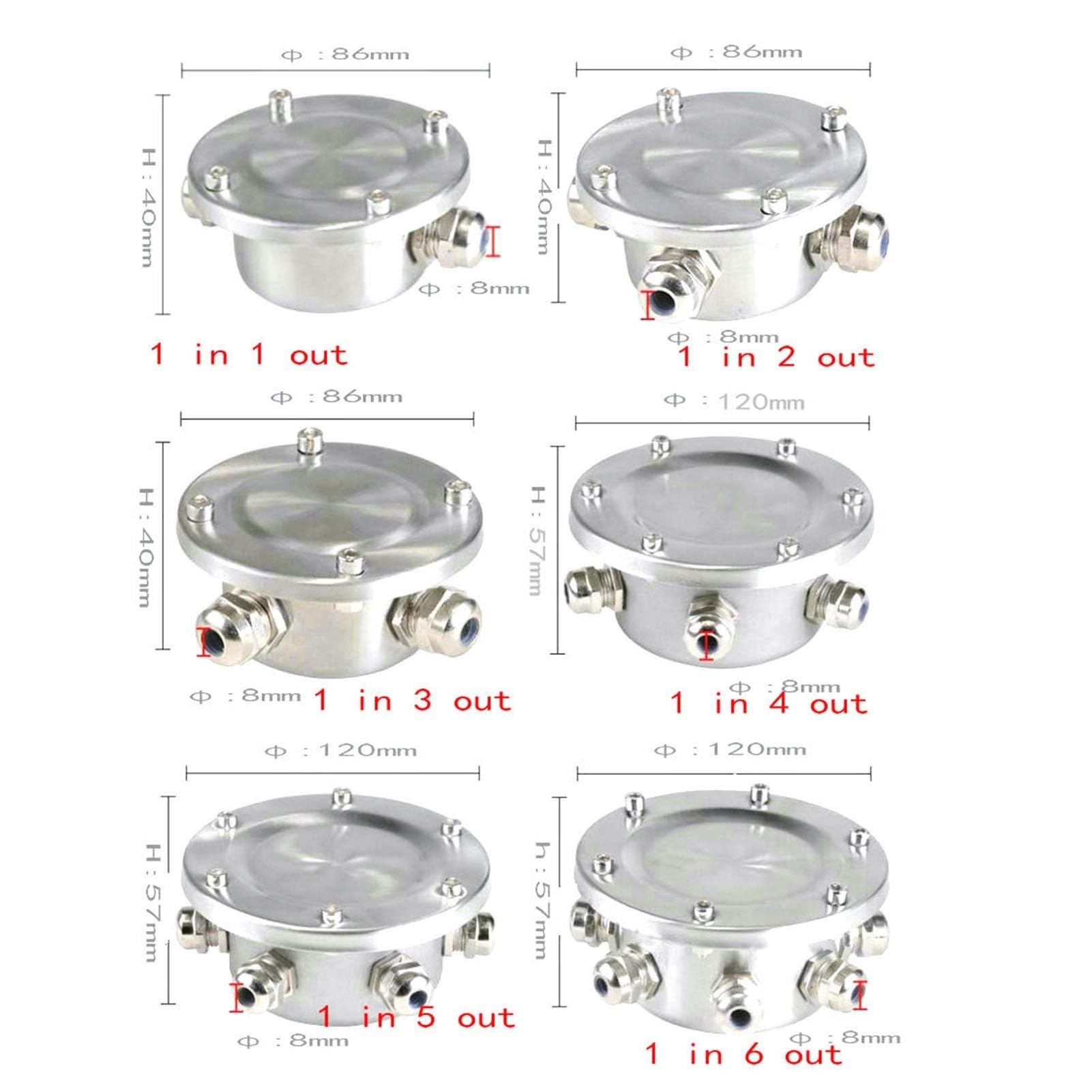 IP68 Versiegelter Anschlusskasten Für Außenleuchten Aus Edelstahl 304 - Wasserdichter Unterwasser-Anschlusskasten/Außenkabelanschluss/Für Unterwasserleuchten/Außenleuchten/Schwimmbad/Brunnen ( Size :