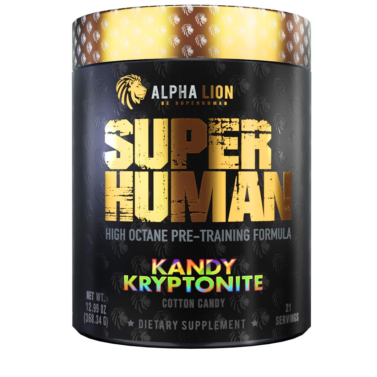 Alpha Lion Super Human High Octane Pre Workout 21 Servings Cotton Candy Kandy Kryptonite Amazon In Health Personal Care