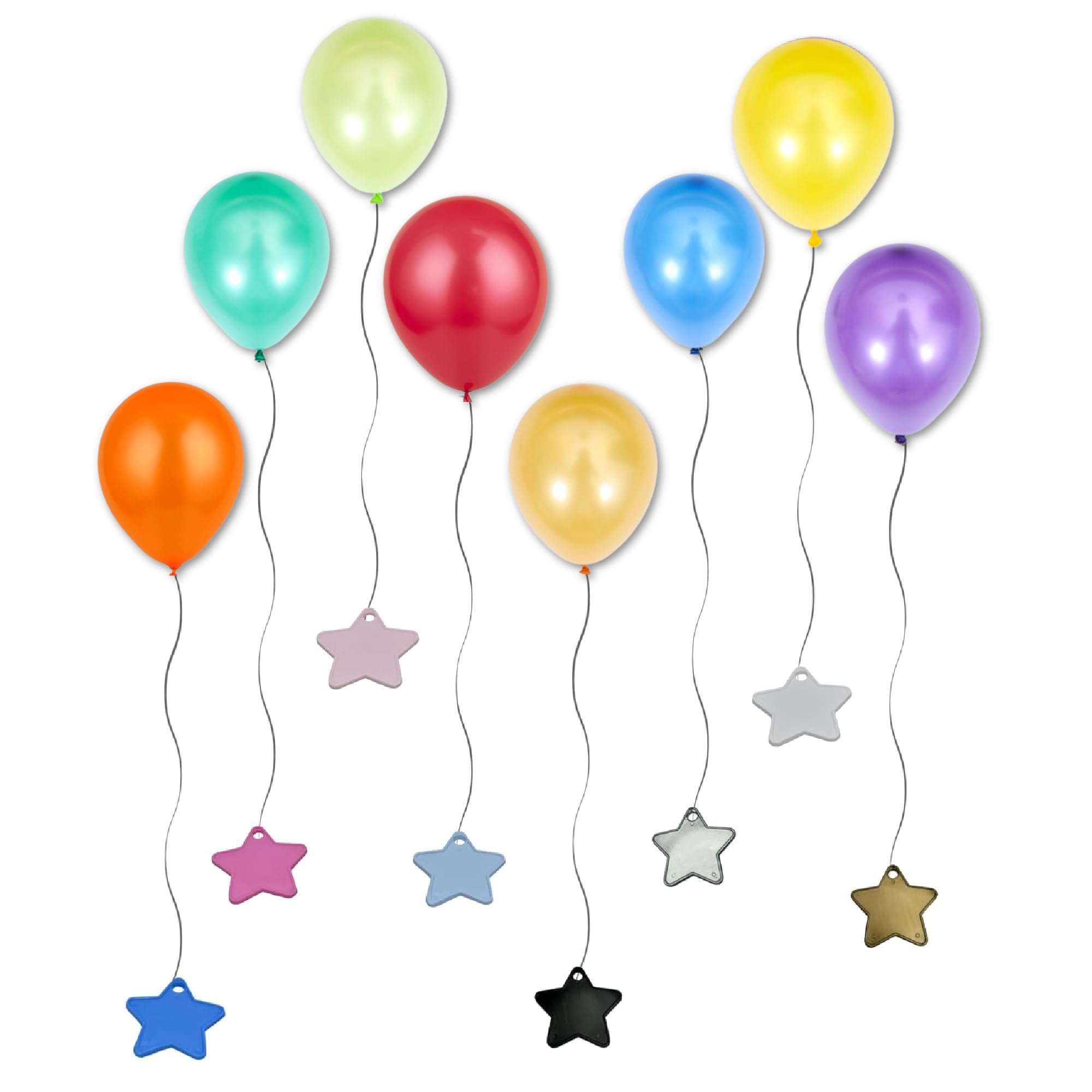 GODFATHER Balloon Wights Star Shape Balloon Weight For Decoration Helium Balloon Weights For Birthday Anniversary Home Decoration (Multicolor Pack of 20)