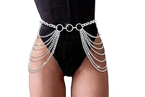 Silver Harness Dazzling Waist Chain Jewelry