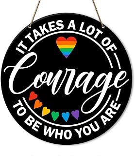 LGBT Equality Wall Decor Signs, Pride Rainbow LGBT Decorations for Home Office, Lesbian Gay Queer LGBTQ Room Decor, LGBT Pride Month Gifts, Pride Equality Hanging Signs Decor, Who You Are
