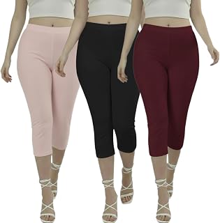 UNFLD Women Cotton Stretchable Capri | Slim/Regular Fit | Breathable Yoga, Gym & Lounge Wear | High-Waist Stretchable 3/4 ... Price In India