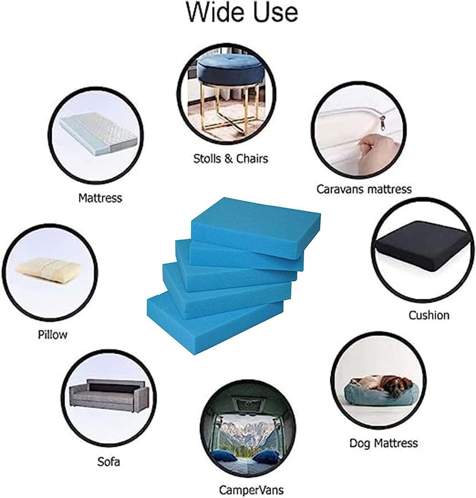 Muebles personalizados de espuma cortable, almohadilla de esponja gruesa 45D, almohadilla de asiento de ventana, tapicería de espuma firme, relleno de grietas de cama, alfombrilla de almohada de