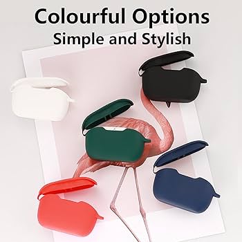 EasyBee Funda 2-Pack Compatible Con Jabra Elite 7 Active Et Jabra Elite 7 Pro, Carcasa Protector De Silicona Líquida, Estuche Auriculares Ultrafina Antigolpes Con 2 Mosquetón - Negro Y Azul