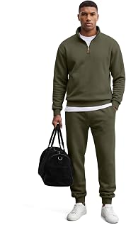 JMIERR Men's Sweatsuits Tracksuit 2 Piece Set | Quarter Zip, Fleece Pullover, Jogging Gym Activewear, Sweatshirt Sweatpants Outfits
