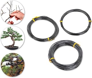 DS. DISTINCTIVE STYLE Bonsai Wire Assorted Sizes Craft Aluminium Wire Bonsai Training Wire Bonsai Tools [10m for Each Size] (1.0/1.5/2.0 mm, Black)