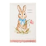Mud Pie Happy Happy Easter Bunny Printed Towel