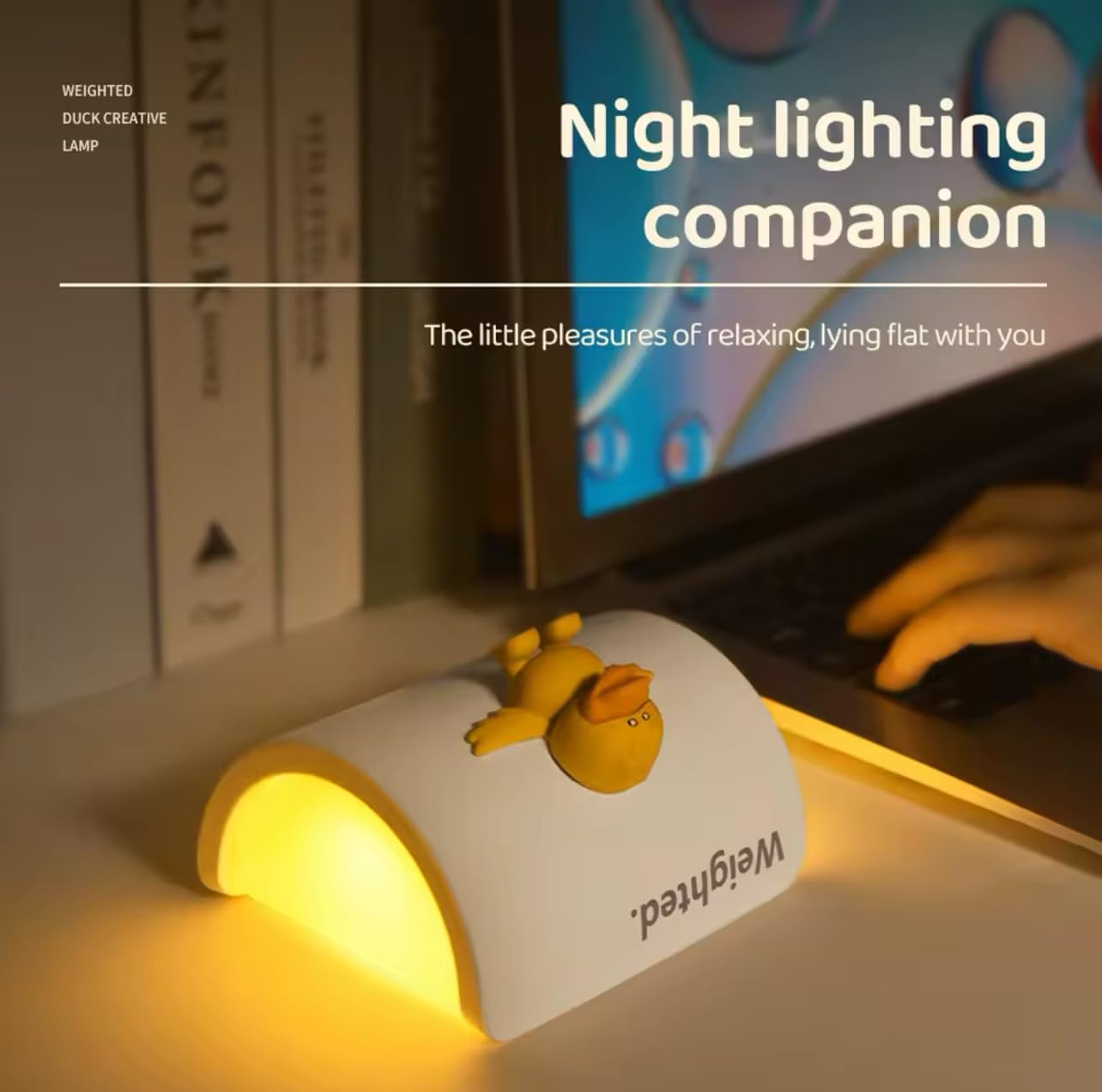 Duck Night Light Dimming 3 Color Lighting Portable Table Lamp, Fun Night Light, Kids Room Decor, Cute Gadget Light, Gift for Kids, Duck Toy image 4