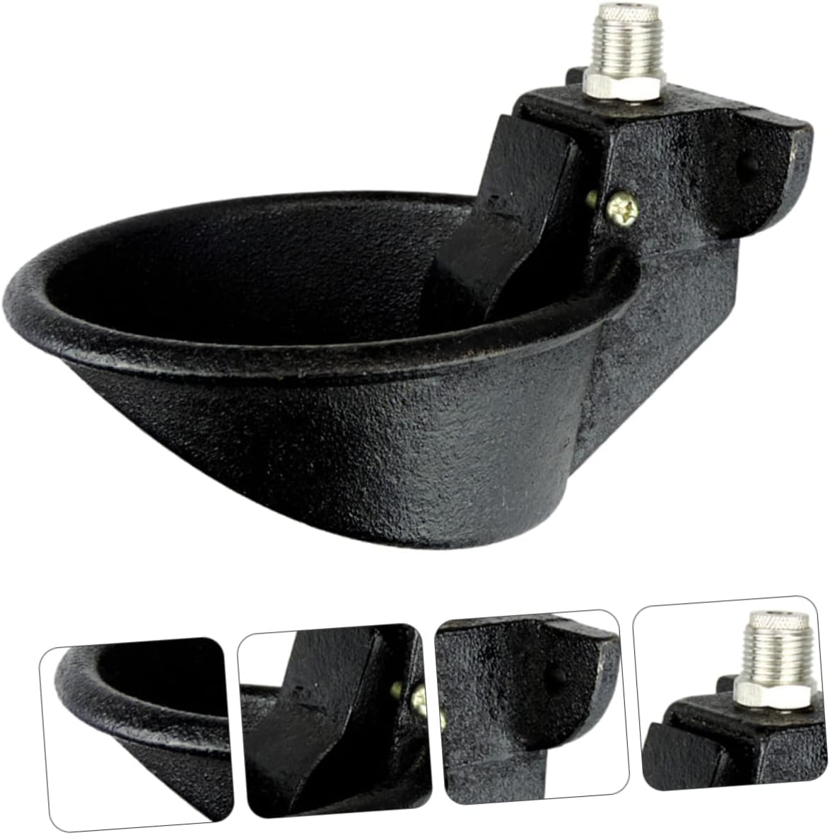 2pcs Iron Pig Automatic Water Feeder for Pigs Cast Iron Drinking Bowl for Farm Animals Easy to Use and Clean for Home and Farm Settings