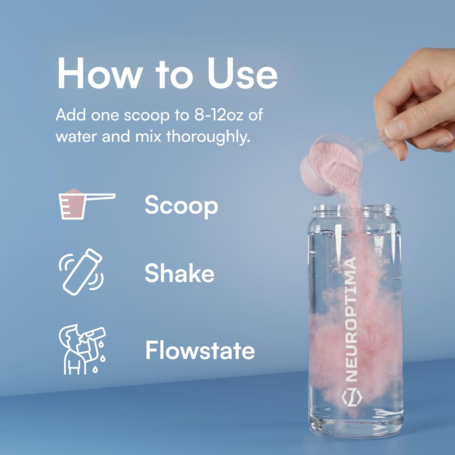 NEUROPTIMA® Flowstate - Performance Nootropic Complex for Energy, Focus & Productivity | Extended Release Caffeine, L-theanine, Theobromine, Alpha-GPC, nooLVL® | 30 Servings - Raspberry Lemonade
