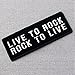 Live to Rock Rock to Live Embroidered Music Badge Iron On Sew On Patch