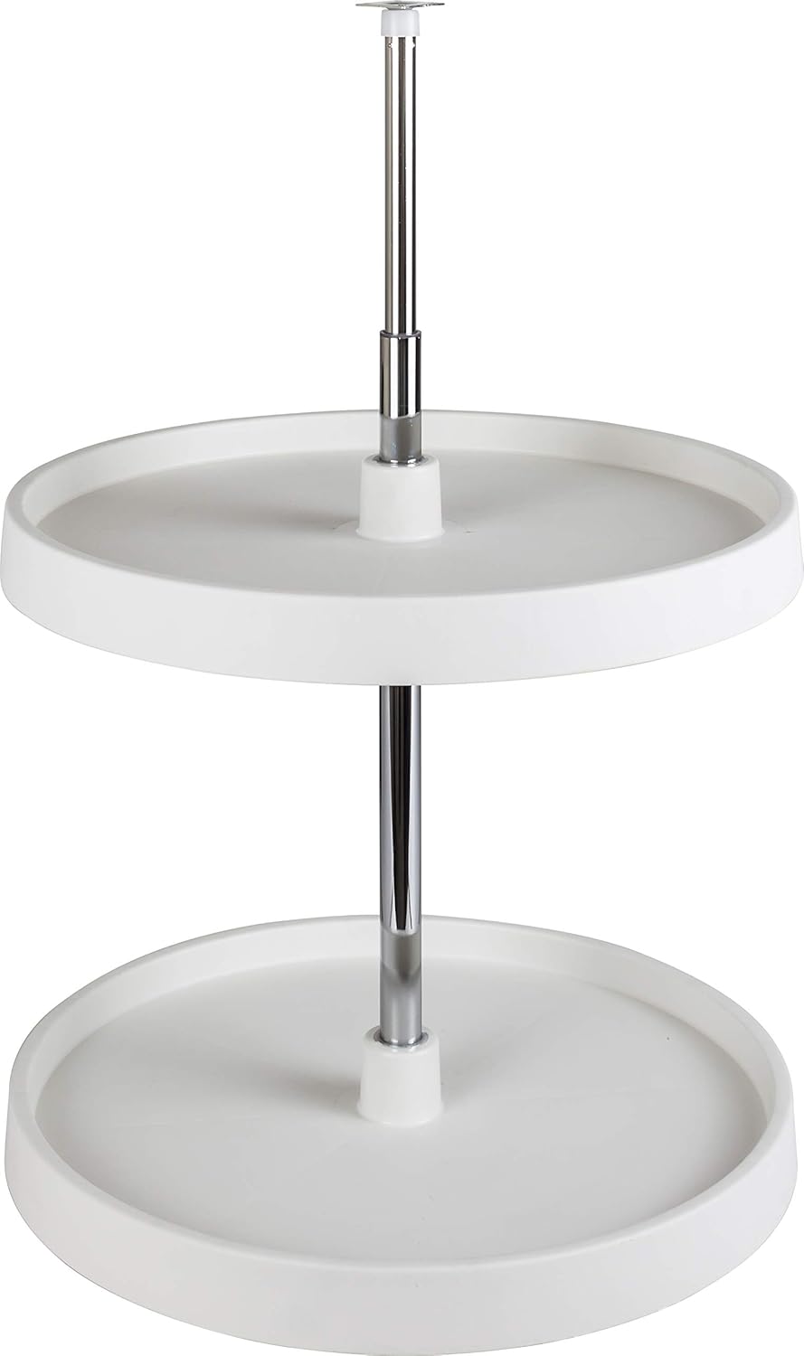 Hardware Resources PLSR218 Round Plastic Lazy Susan Set, White