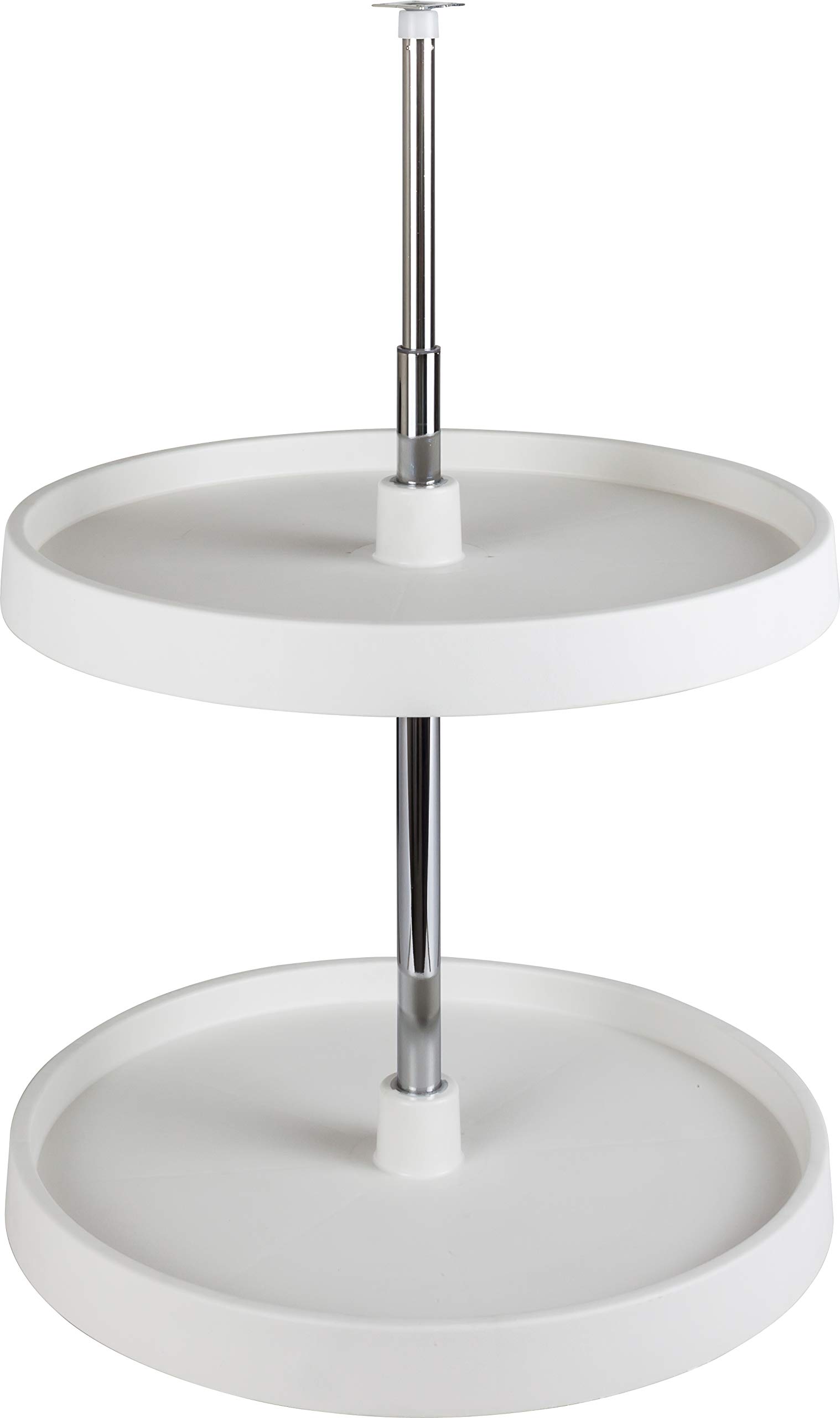 Hardware Resources PLSR218 Round Plastic Lazy Susan Set, White